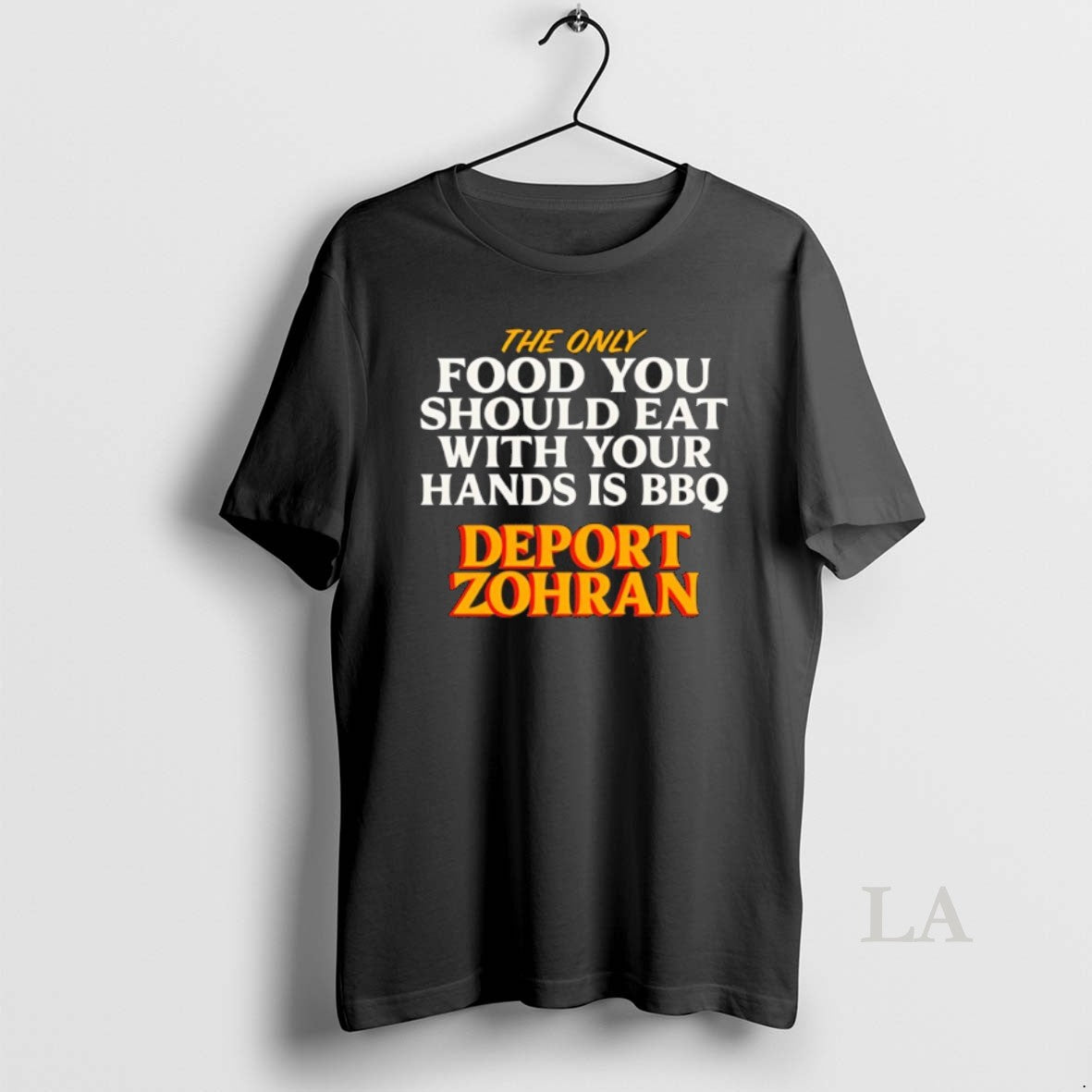 Original The Only Food You Should Eat With Your Hands Is Bbq Deport Zohran Shirt Hoodie Sweatshirt | PurePodTees.com