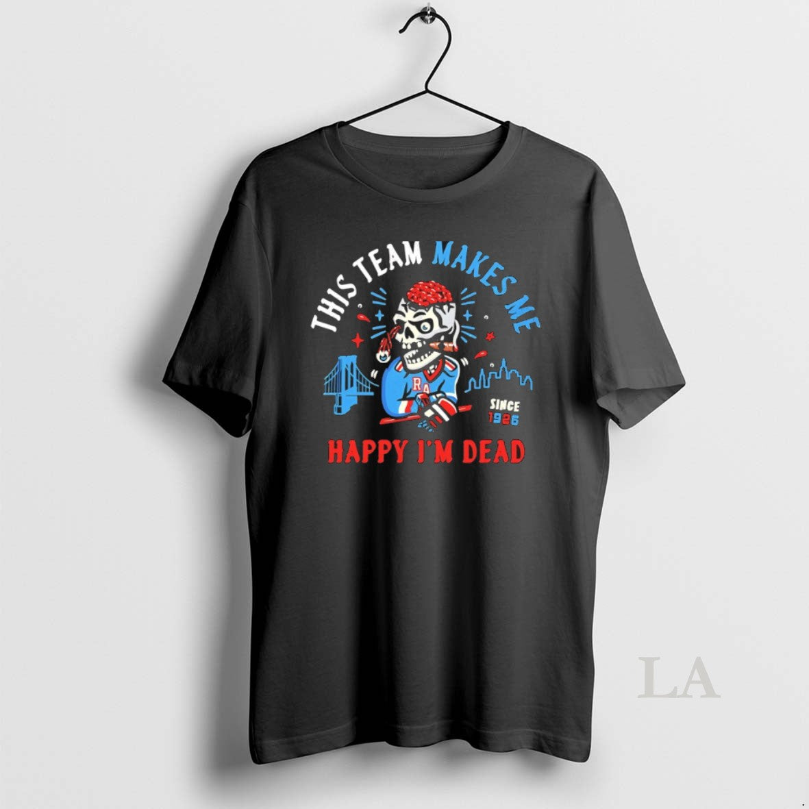 Original This Team Makes Me Happy Im Dead Since 1926 Skull Cigar Hockey Shirt Hoodie Sweatshirt | PurePodTees.com