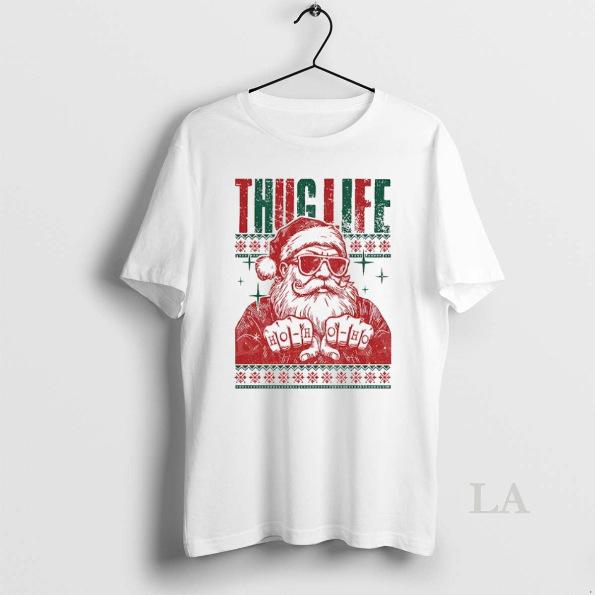 Original Thug Life Santa Ho Ho Ho Ugly Christmas 2025 Shirt Hoodie Sweatshirt | PurePodTees.com