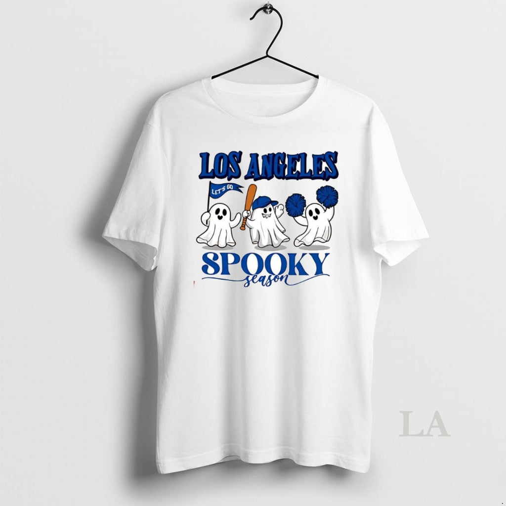 Original Top Los Angeles Baseball Blue Team Spooky Season Cute