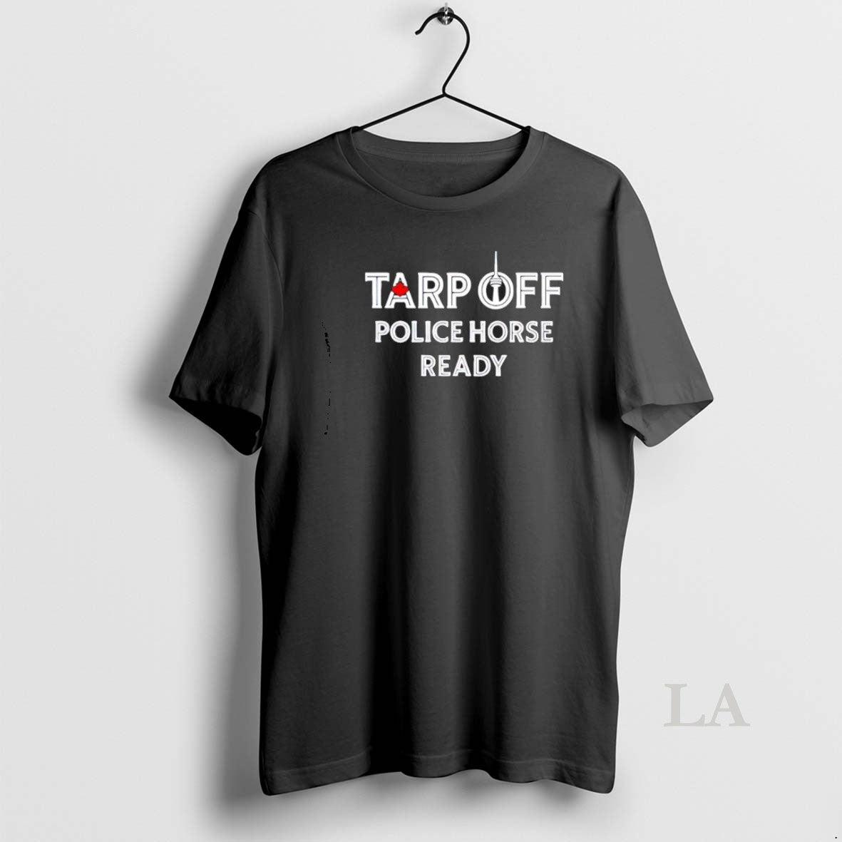 Original Toronto Blue Jays Fan Wearing Tarp Off Police Horse Ready Shirt Hoodie Sweatshirt | PurePodTees.com