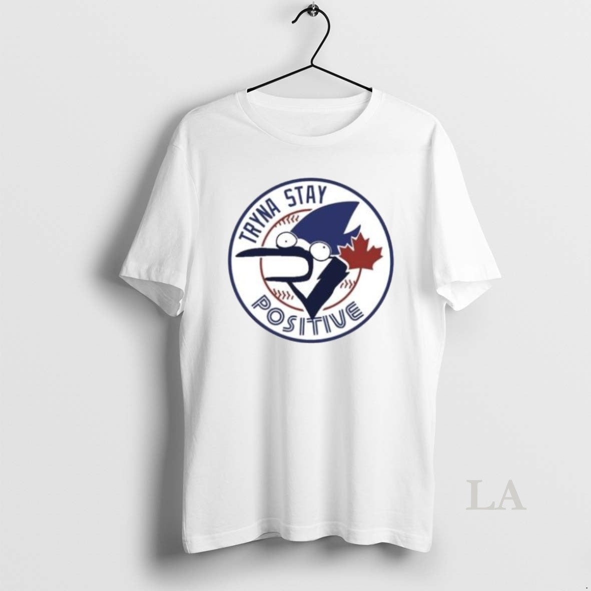 Original Toronto Blue Jays Tryna Stay Positive Parody Logo Shirt Hoodie Sweatshirt | PurePodTees.com