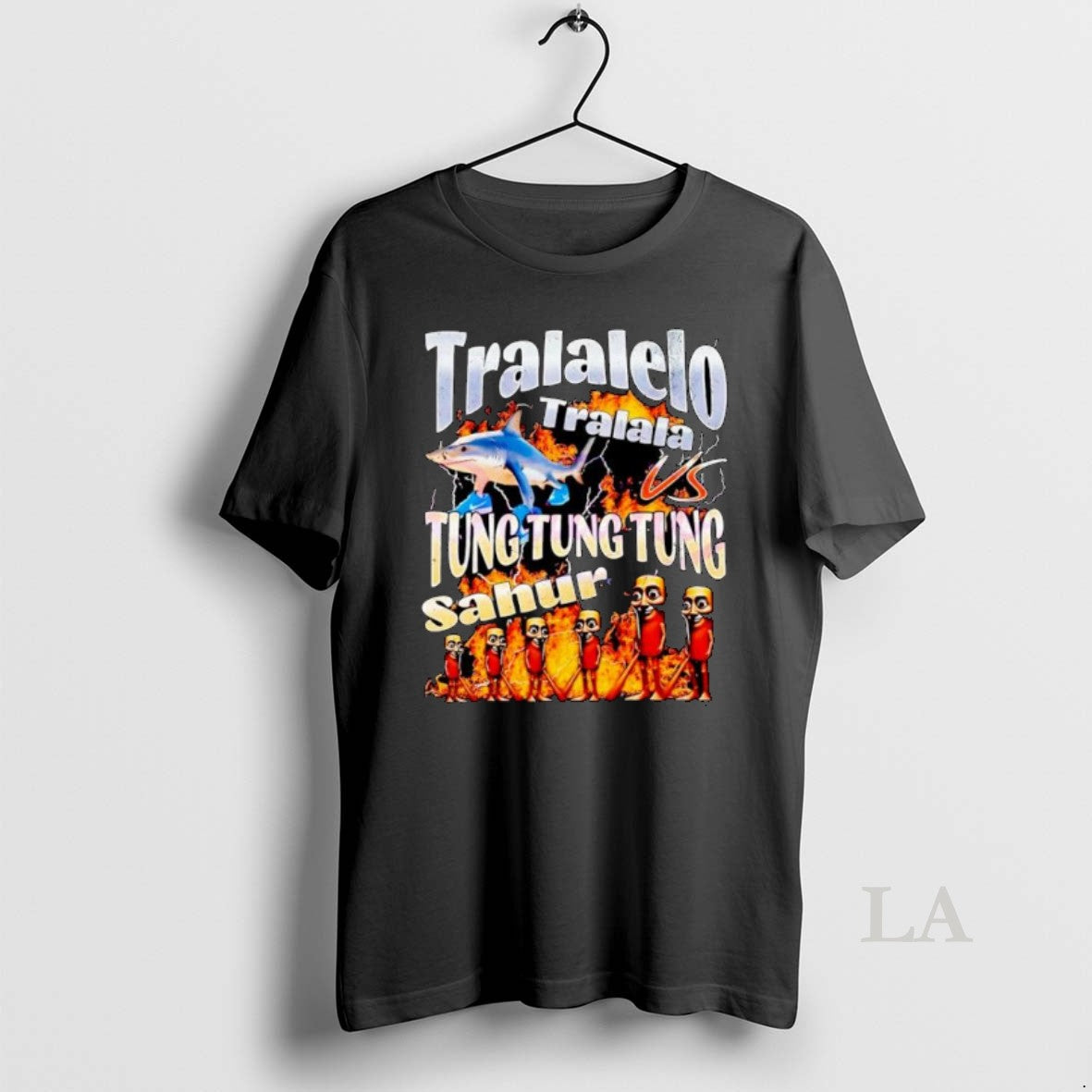 Original Tralalelo Vs Tung Tung Tung Sahur Italian Brainrot Meme Ornaments Shirt Hoodie Sweatshirt | PurePodTees.com