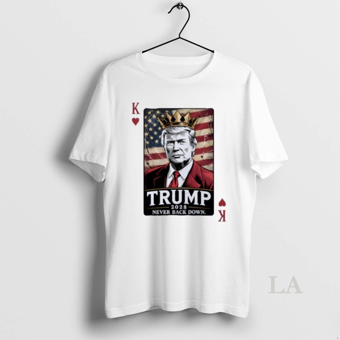 Original Trump 2028 King Card Never Back Down Shirt Hoodie Sweatshirt | PurePodTees.com