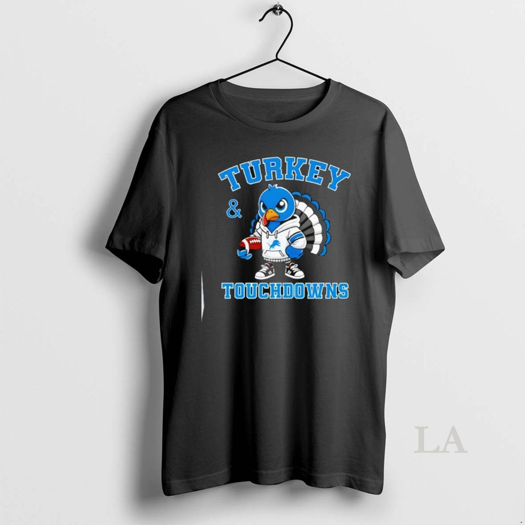 Original Turkey Touchdowns Detroit Lions Thanksgiving Shirt Hoodie Sweatshirt | PurePodTees.com