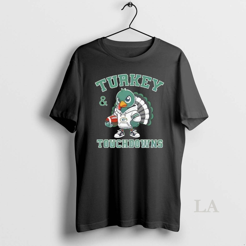 Original Turkey Touchdowns Green Bay Packers Thanksgiving Shirt Hoodie Sweatshirt | PurePodTees.com