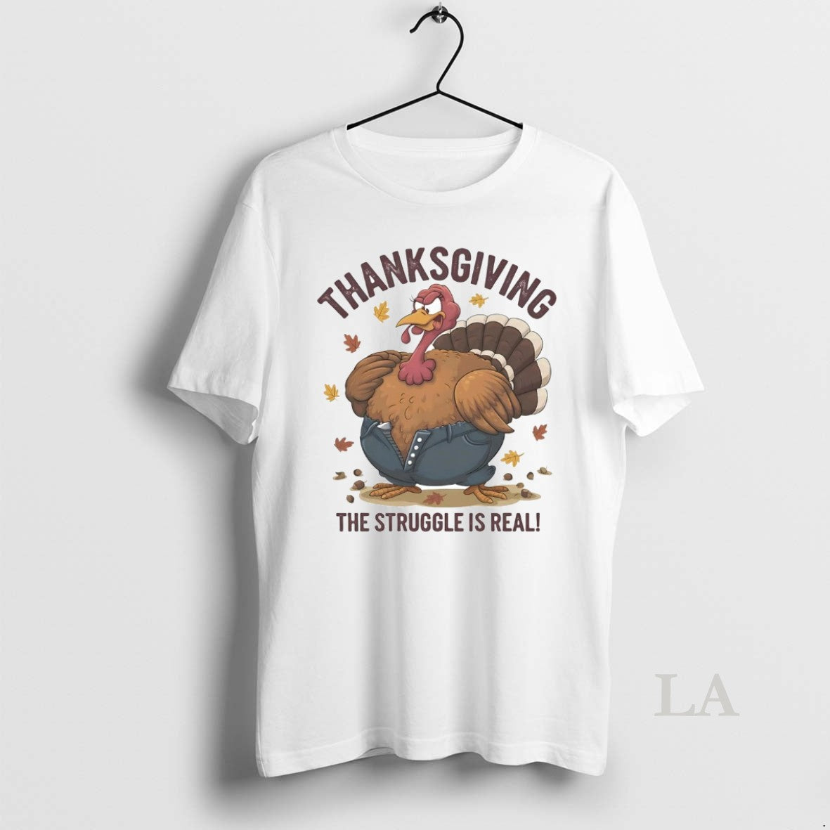 Original Turkey Thanksgiving The Struggle Is Real Shirt Hoodie Sweatshirt | PurePodTees.com