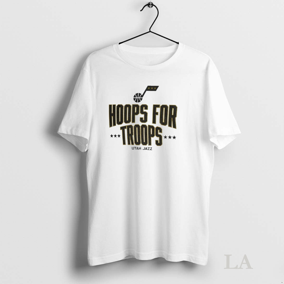 Original Utah Jazz Basketball Nba Hoops For Troops Logo Shirt Hoodie Sweatshirt | PurePodTees.com