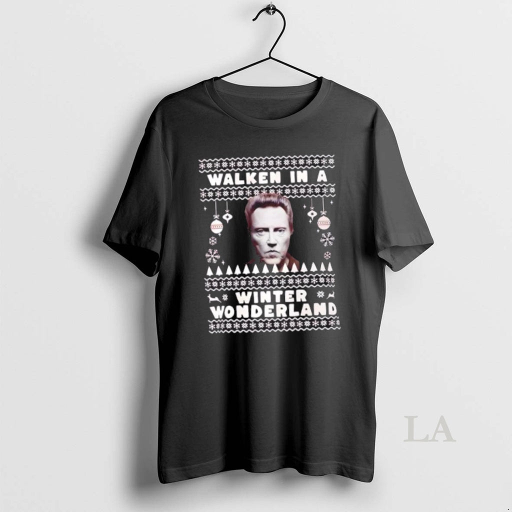 Original Walken In A Winter Wonderland Xmas Christmas Shirt Hoodie Sweatshirt | PurePodTees.com