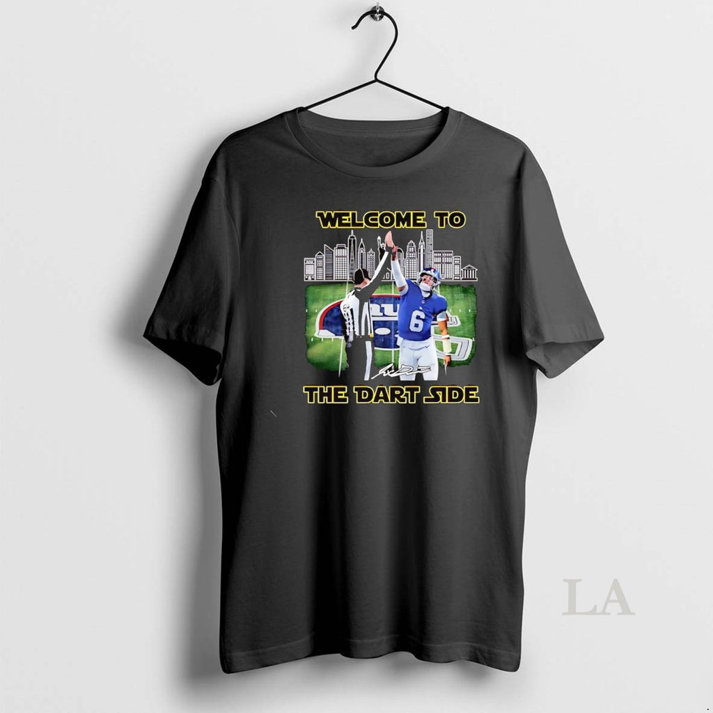 Original Welcome To The Jaxson Dart Side Skyline New York Giants