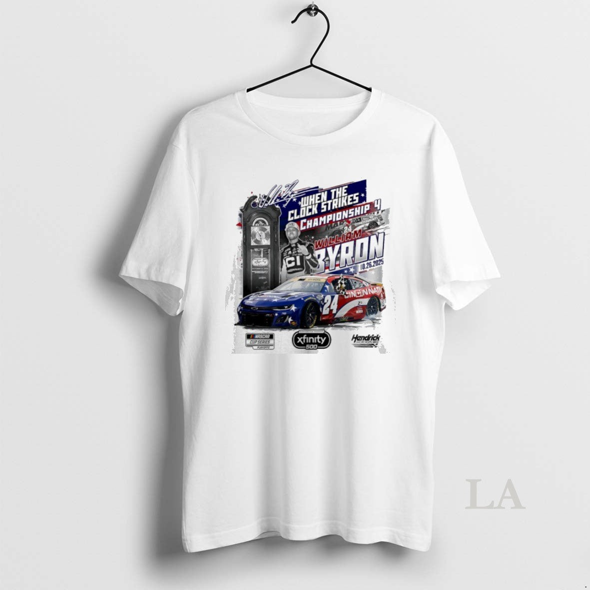 Original William Byron 2025 Xfinity 500 Race Winner Championship 4 When The Clock Strikes Signature Shirt Hoodie Sweatshirt
