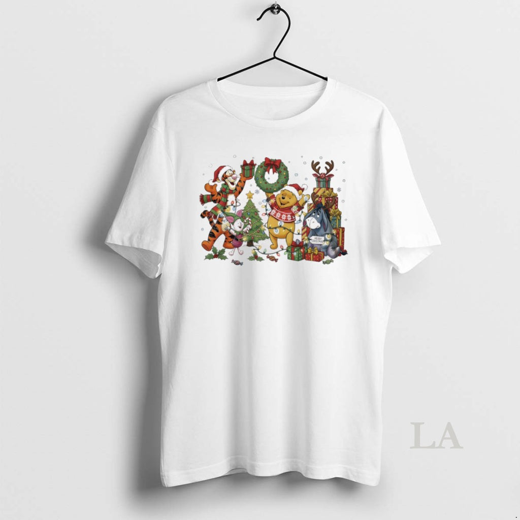 Original Winnie The Pooh Funny Character Merry Christmas 2025 Shirt Hoodie Sweatshirt | PurePodTees.com