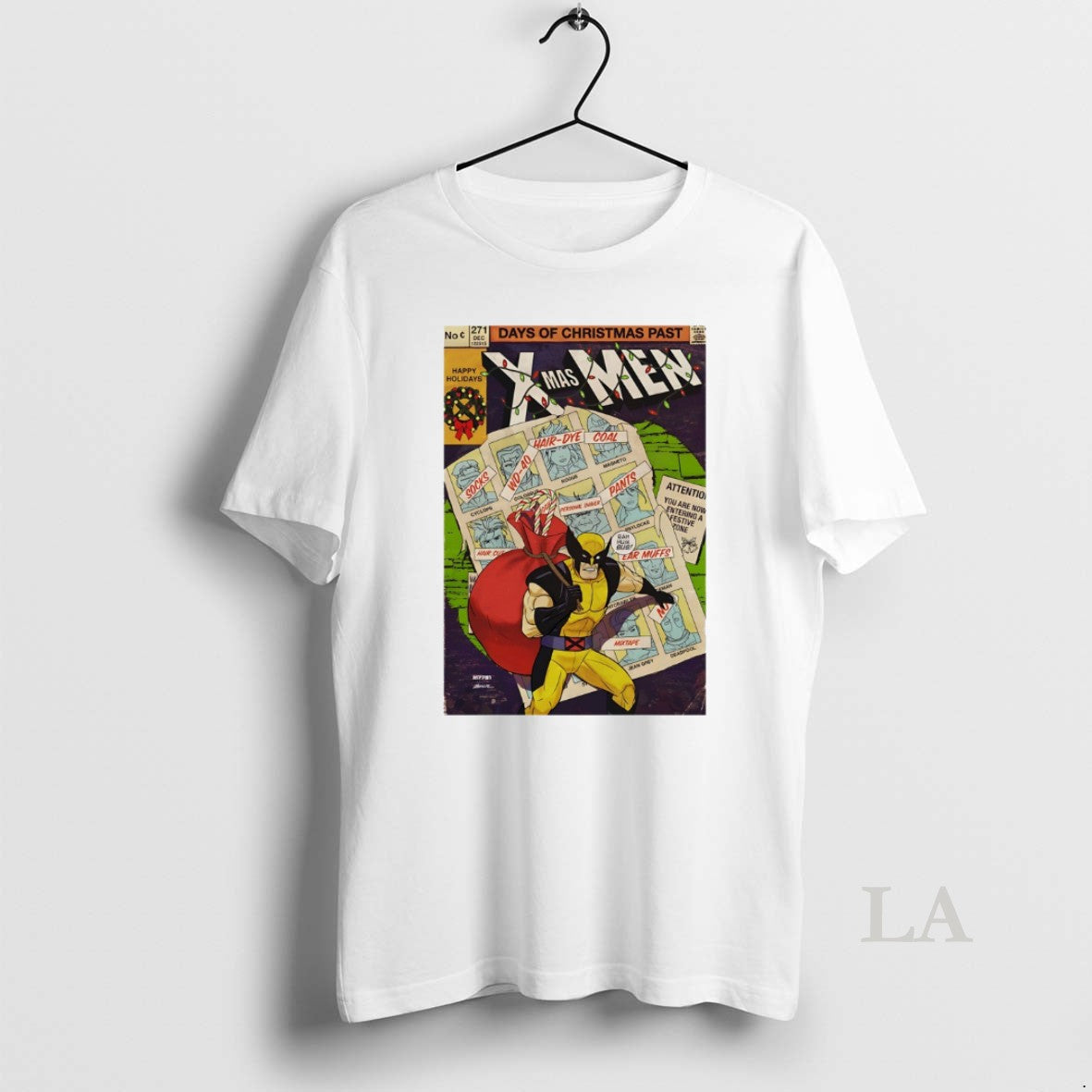 Original Wolverine Days Of Christmas Past Xmas Men White Shirt Hoodie Sweatshirt | PurePodTees.com