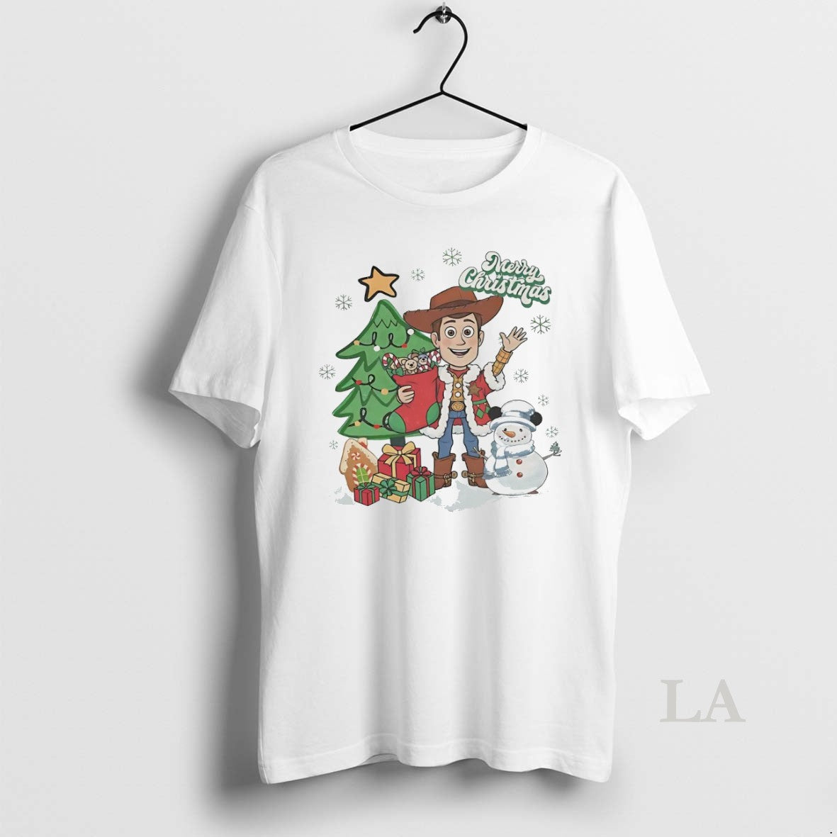 Original Woody Merry Christmas Tree Gifts Snowman White Shirt Hoodie Sweatshirt | PurePodTees.com