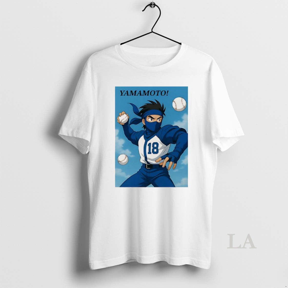 Original Yamamoto Los Angeles Dodgers Number 18 Anime Shirt Hoodie Sweatshirt | PurePodTees.com