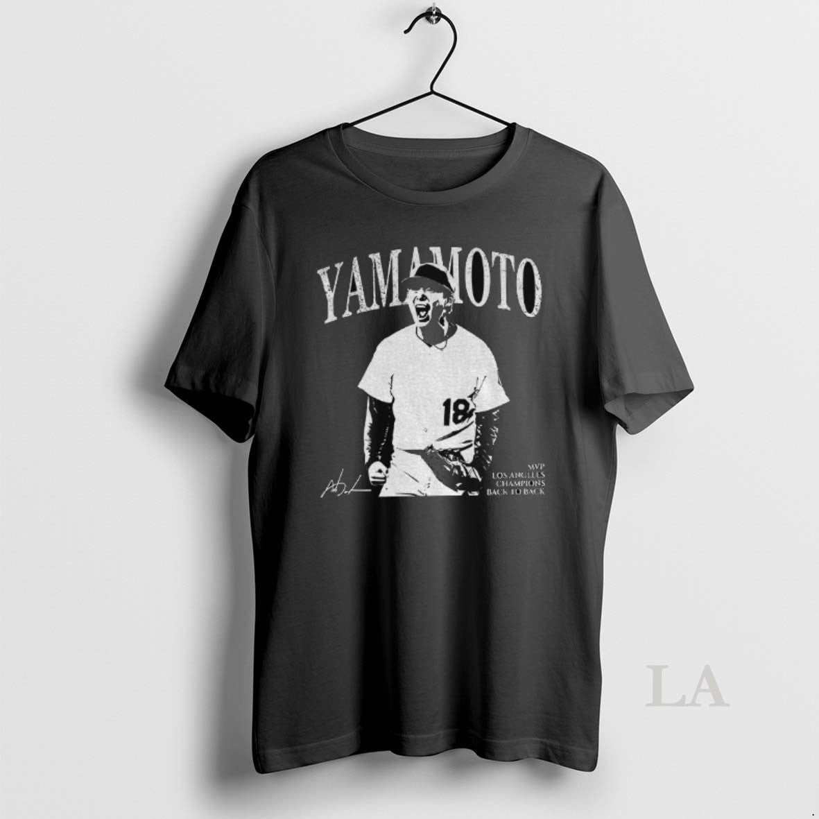 Original Yamamoto Mvp Los Angeles Baseball Signature Vintage Shirt Hoodie Sweatshirt | PurePodTees.com