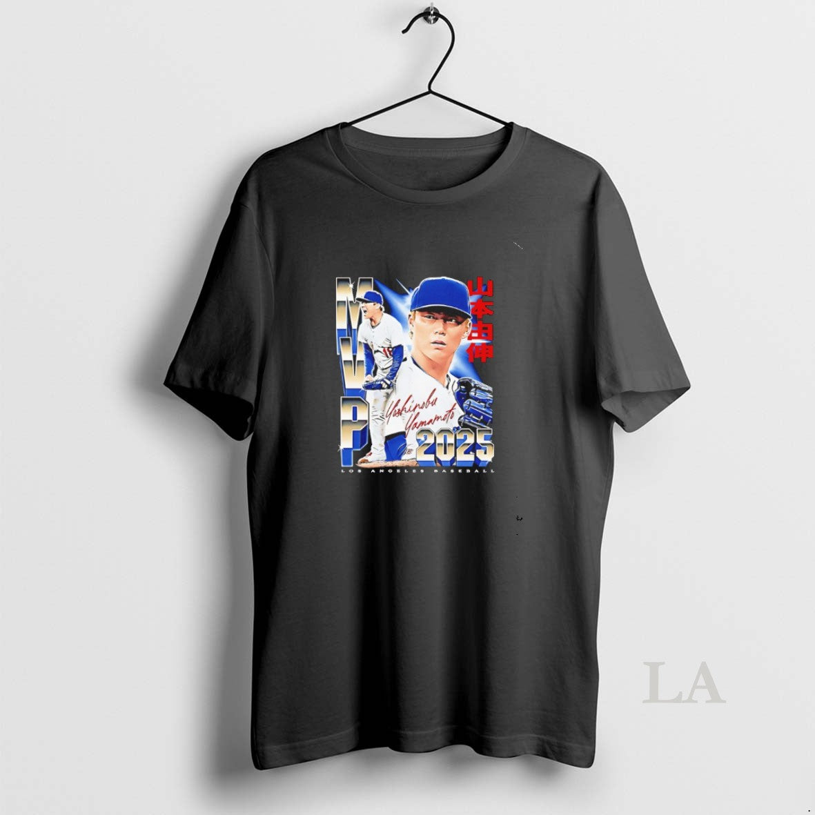 Original Yoshinobu Yamamoto Los Angeles Dodgers 2025 Champs Mvp Autographed Shirt Hoodie Sweatshirt | PurePodTees.com