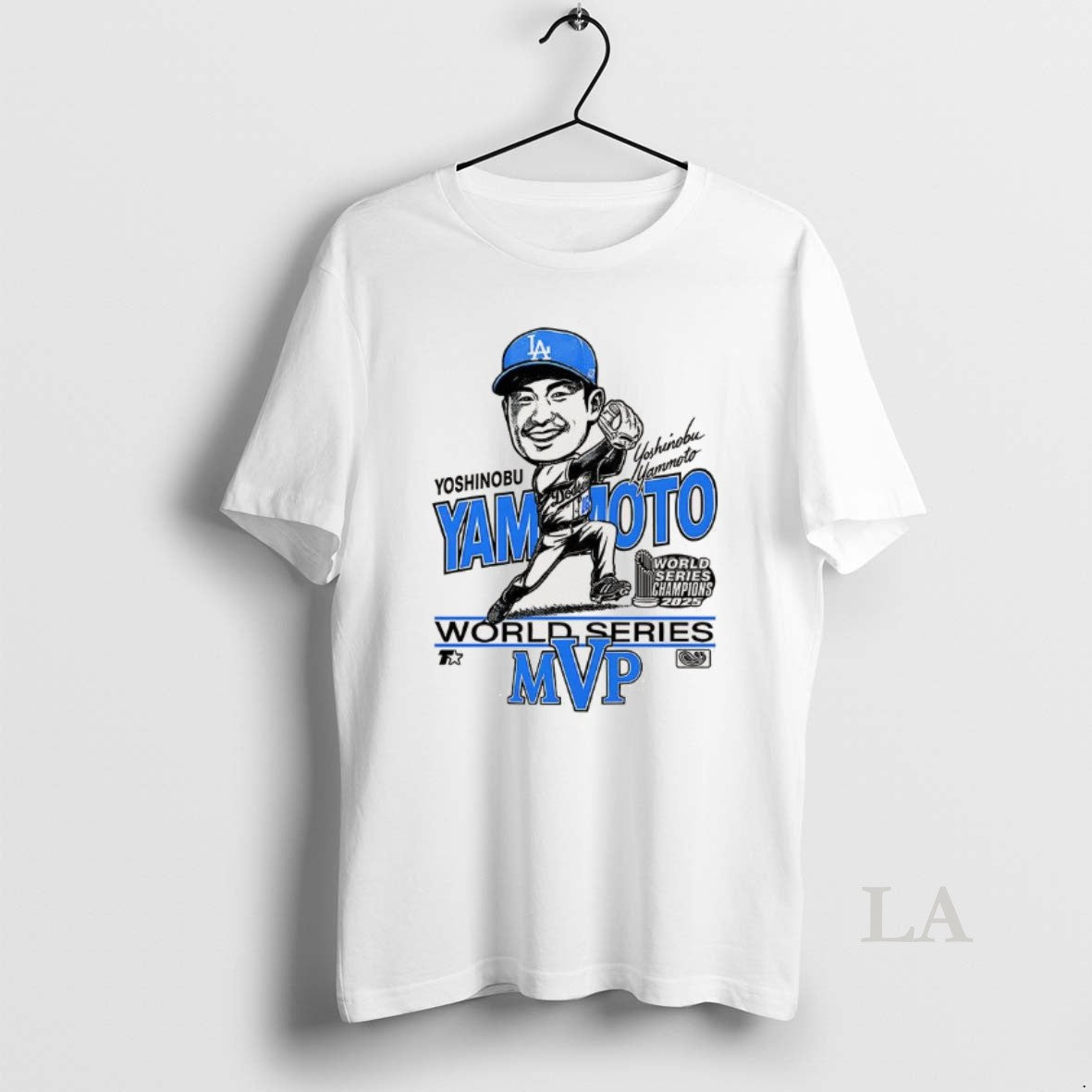 Original Yoshinobu Yamamoto Los Angeles Dodgers World Series Champions 2025 Mvp Caricature Shirt Hoodie Sweatshirt