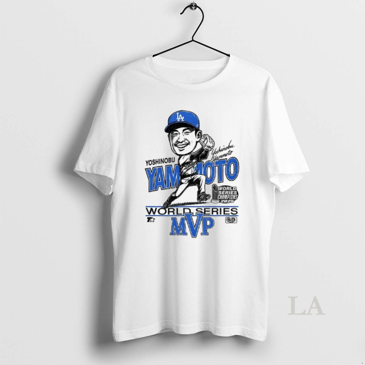Original Yoshinobu Yamamoto Mvp Caricature Los Angeles Dodgers Baseball World Series Mlb 2025 Shirt Hoodie Sweatshirt