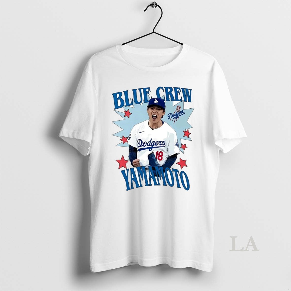 Original Yoshinobu Yamamoto Scream Blue Crew Dodgers Shirt Hoodie Sweatshirt | PurePodTees.com