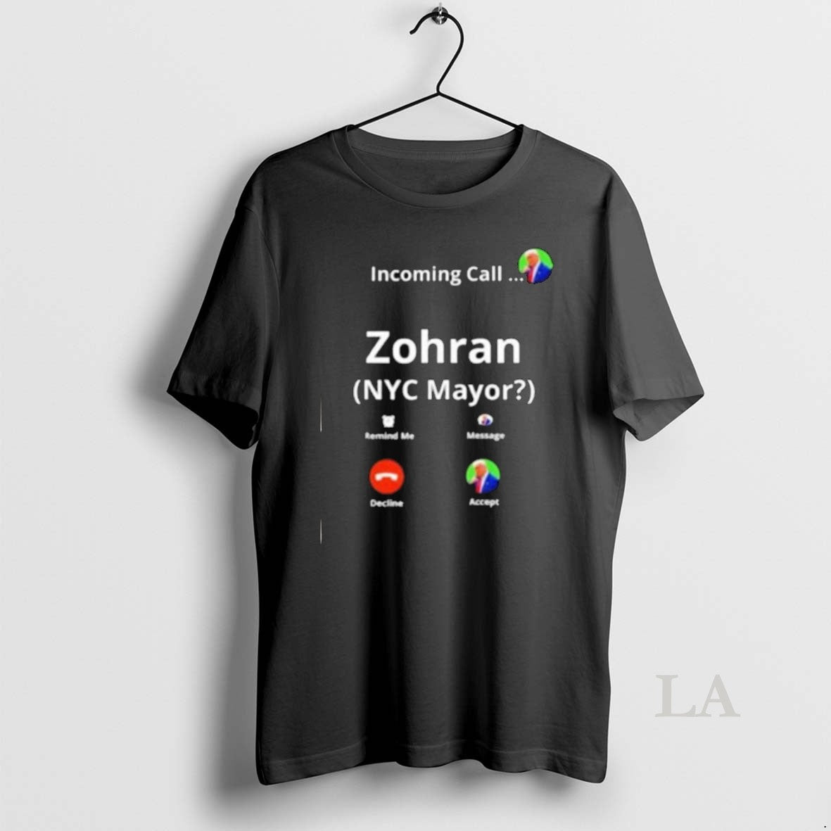Original Zohran Mamdani For Nyc Mayor Funny Fake Call Screen Graphic Long Sleve Shirt Hoodie Sweatshirt | PurePodTees.com