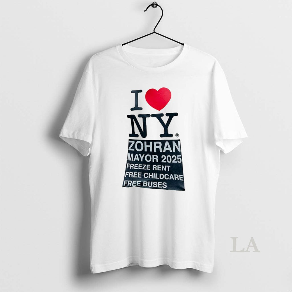 Original Zohran Mamdani I Love Ny Slogan Shirt Hoodie Sweatshirt | PurePodTees.com