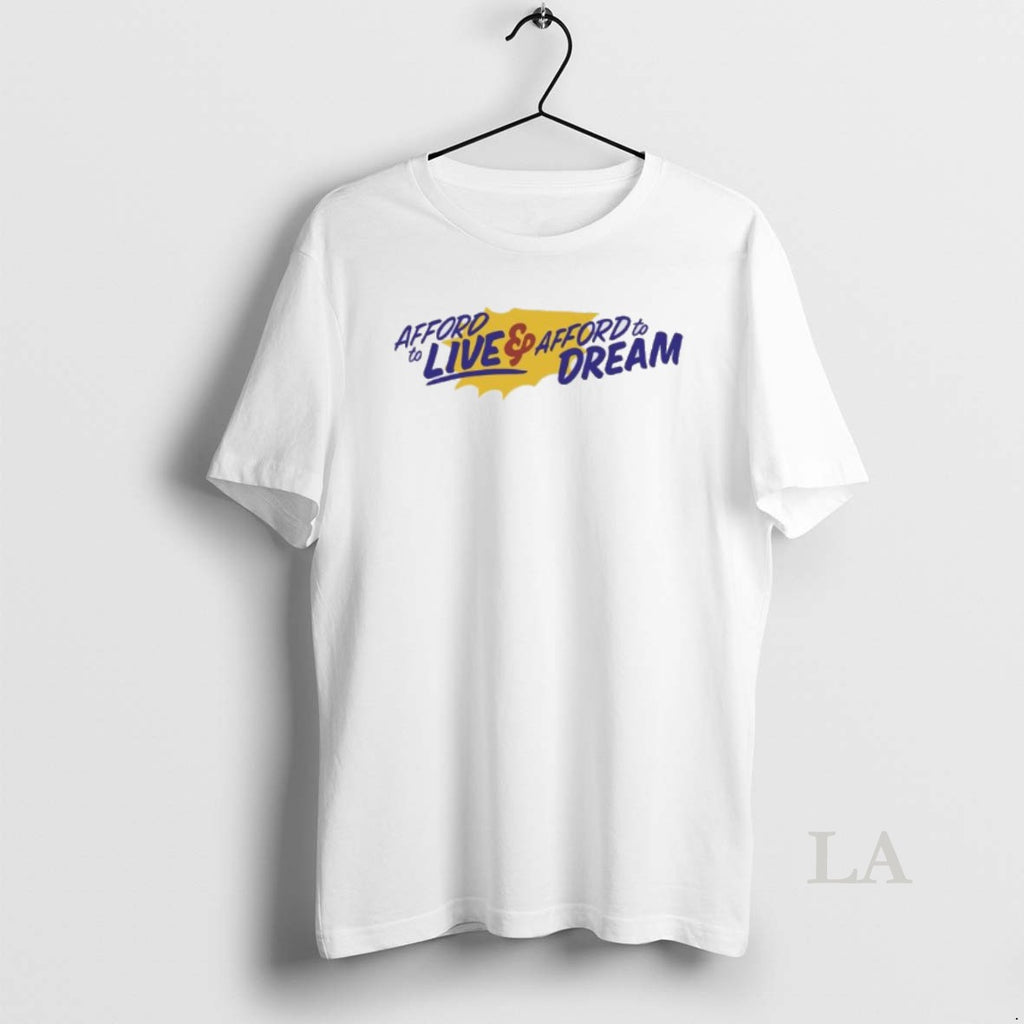 Original Zohran Mamdani Afford To Live And Afford To Dream Shirt Hoodie Sweatshirt | PurePodTees.com