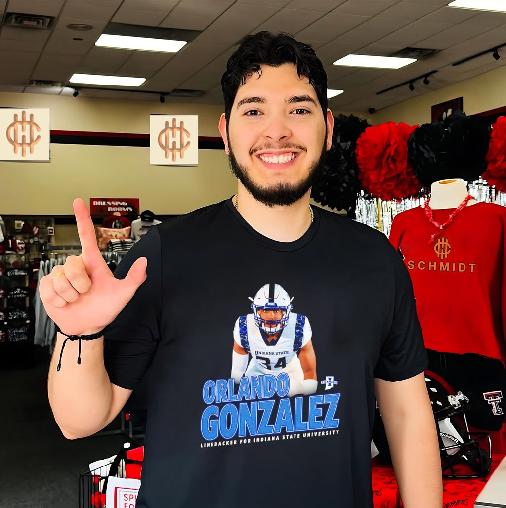 Orlando Gonzalez Indiana State Sycamores Linebacker shirt