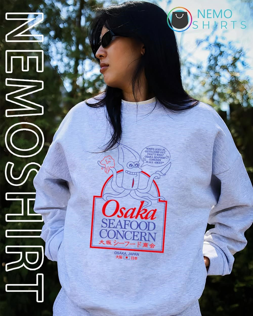 Osaka Seafood Concern squid knife shirt