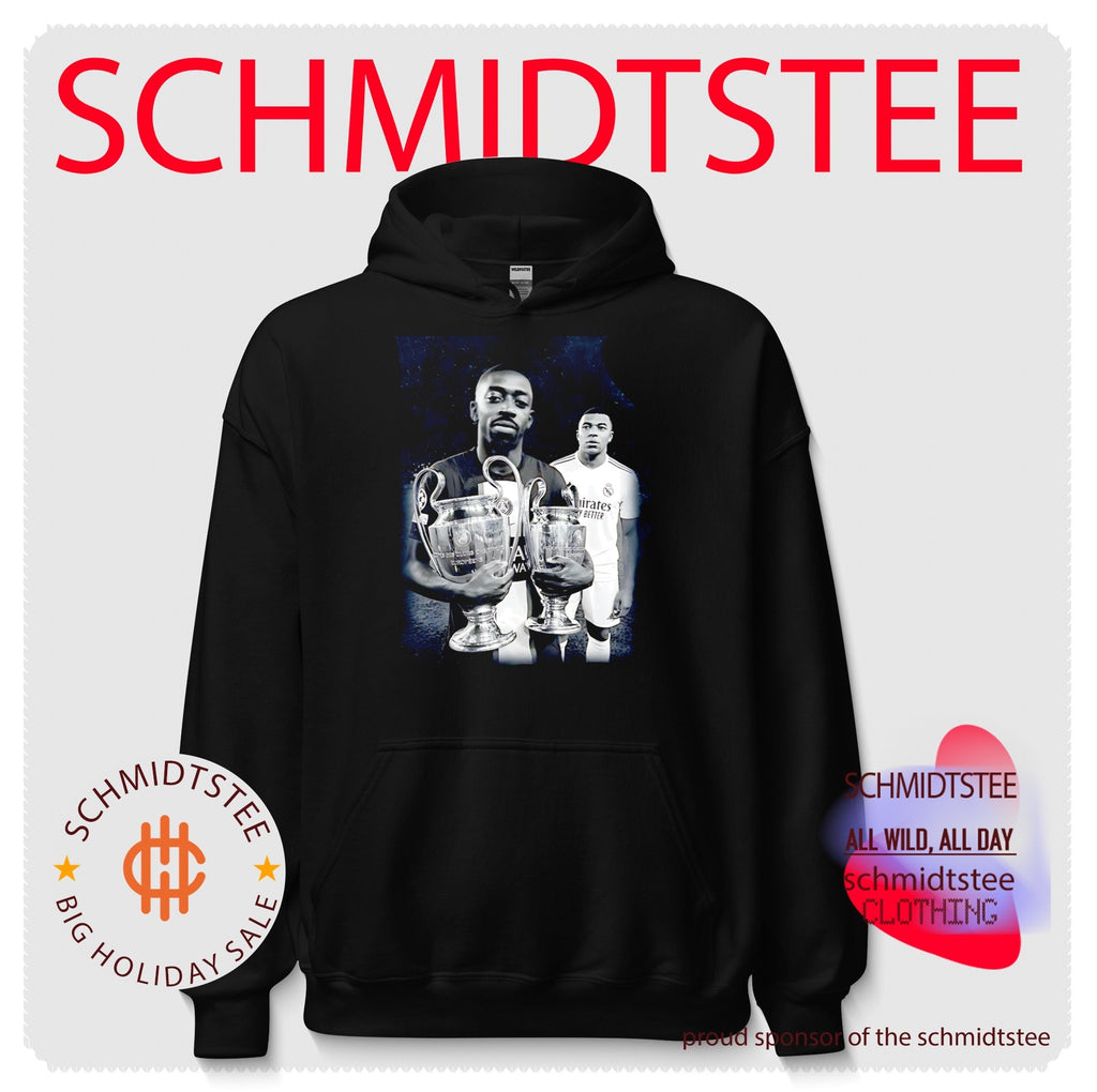 Ousmane Dembele and Kylian Mbappe Paris Saint Germain double trophies shirt
