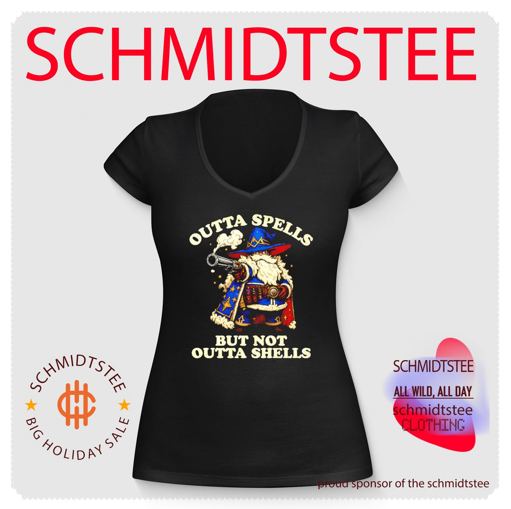Outta Spells but Not Outta Shells Wizard with Shotgun shirt