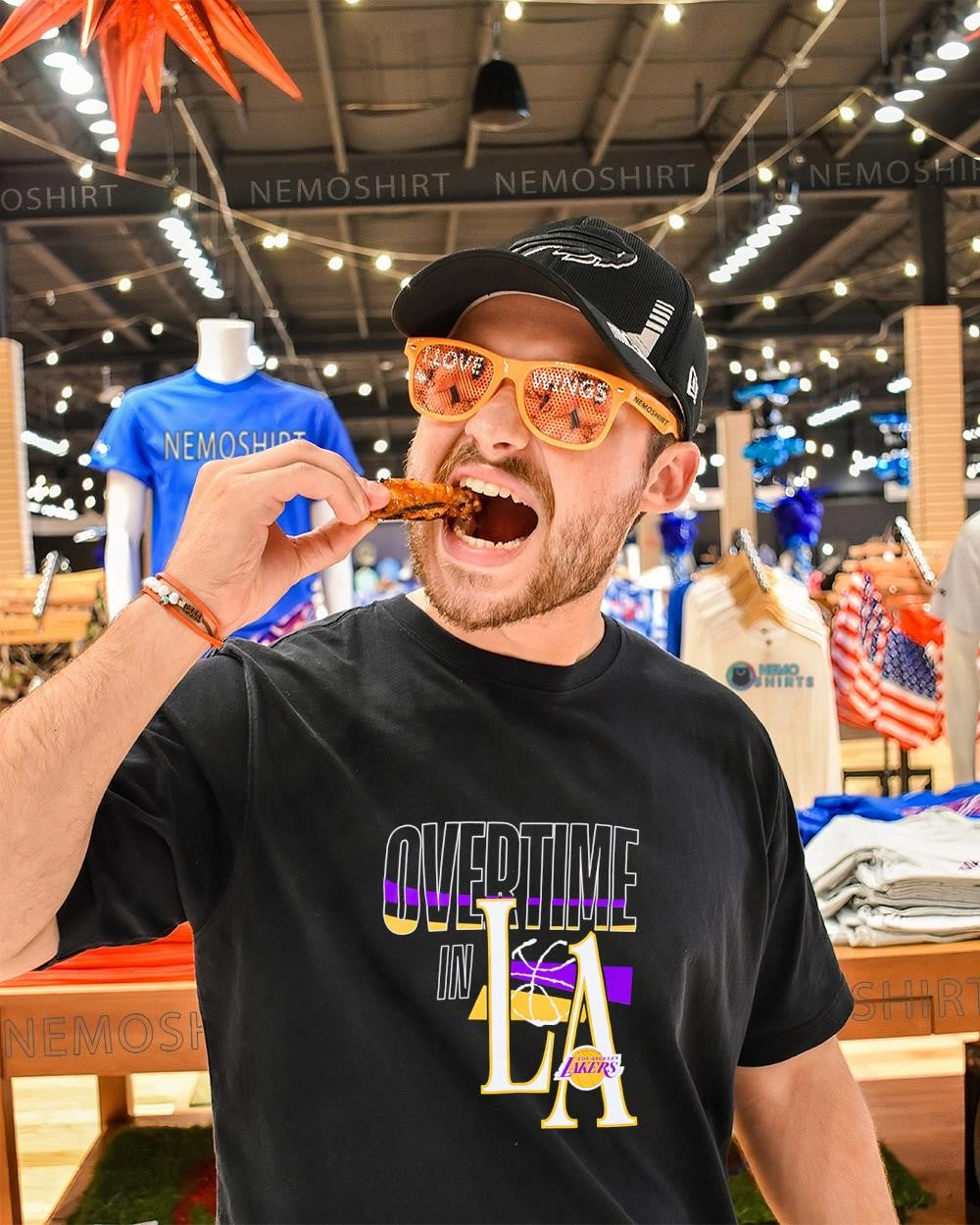 Overtime in Los Angeles Lakers basketball logo shirt
