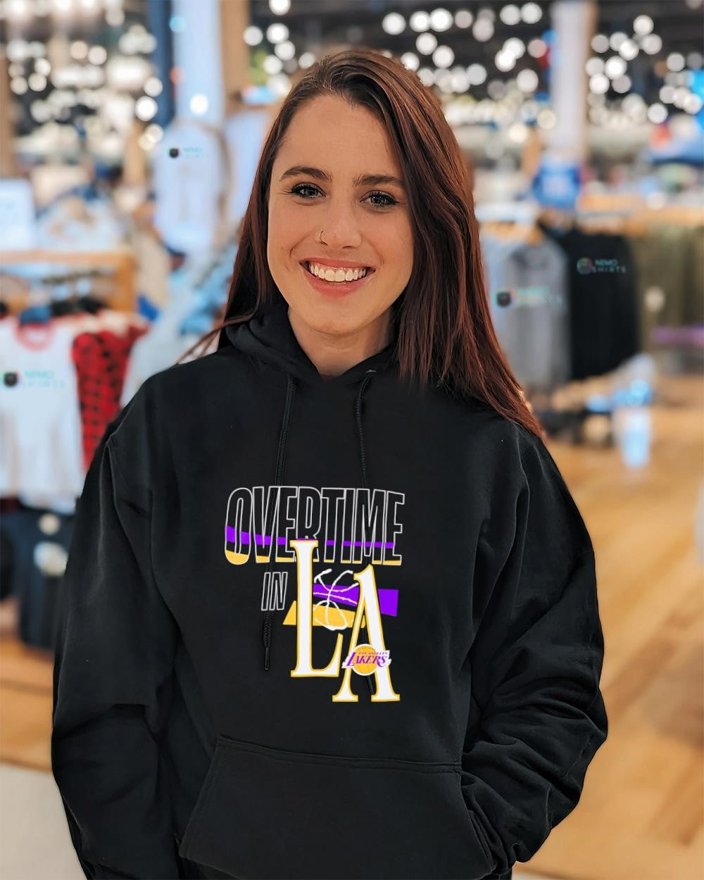 Overtime in Los Angeles Lakers basketball logo shirt