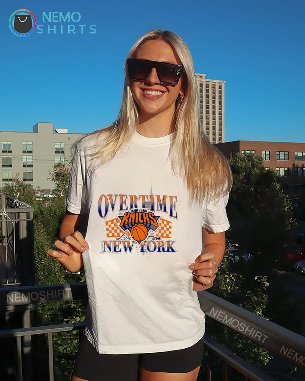 Overtime in New York Knicks live from New York logo shirt