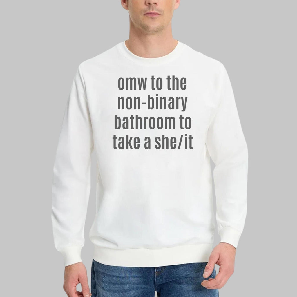 Omw To The Non-Binary Bathroom Shirt
