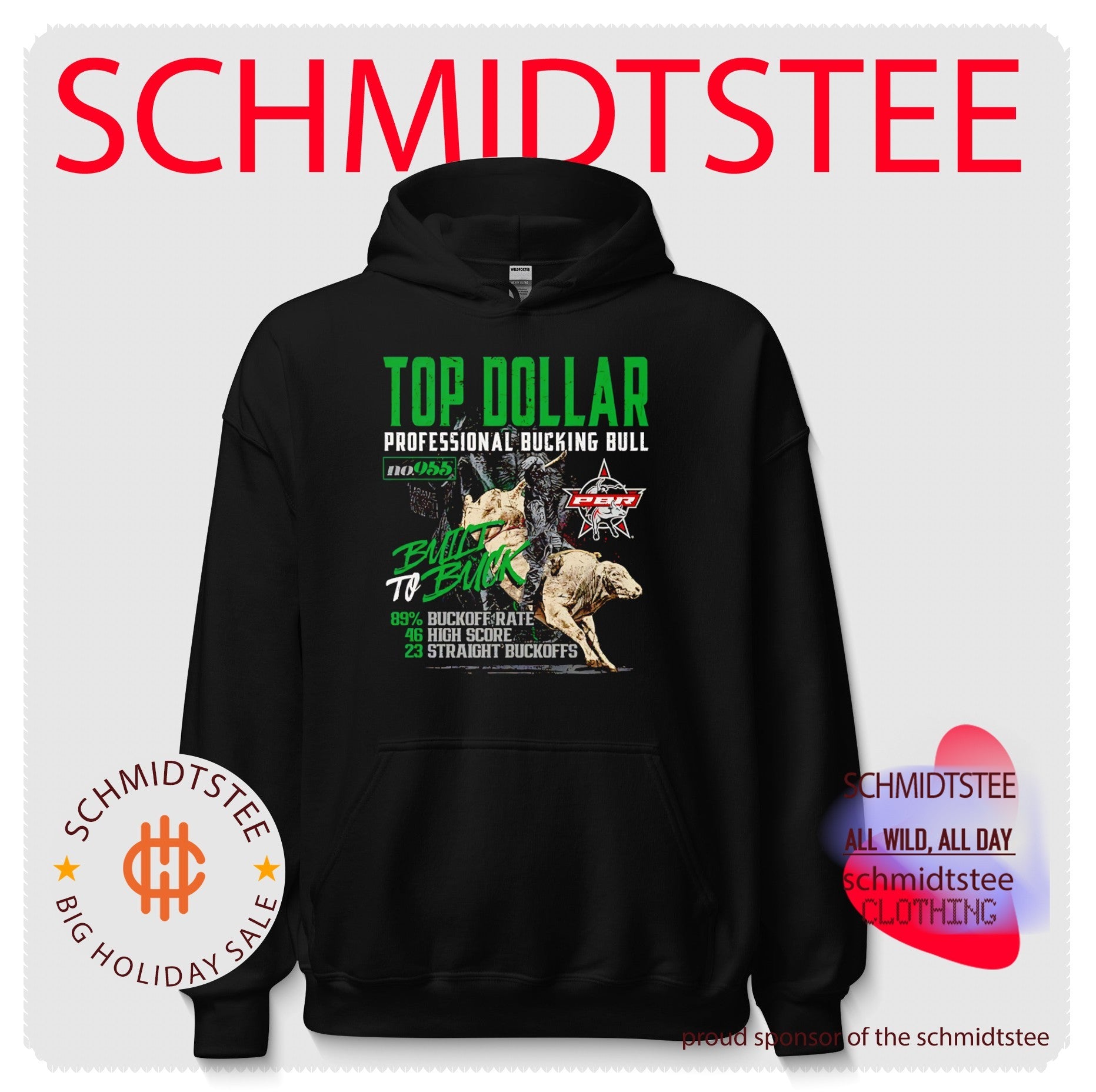 PBR Top Dollar Built to Buck Professional Bucking Bull shirt