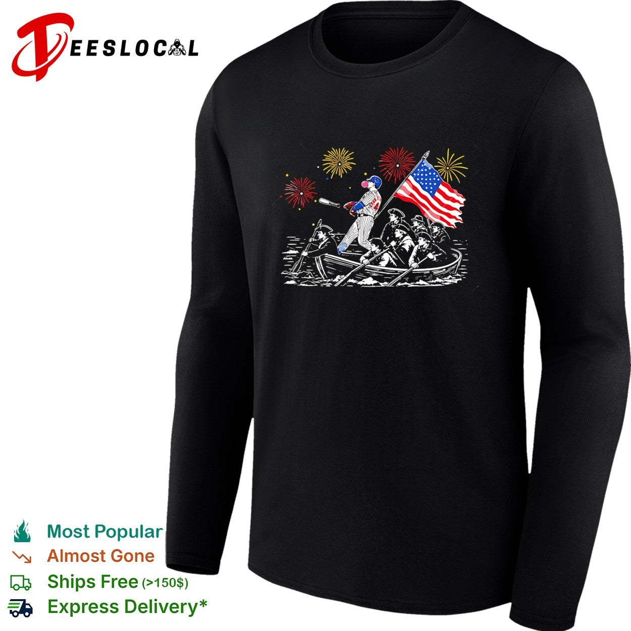 PCA Chicago Cubs Crossing The Delaware 4th of July shirt