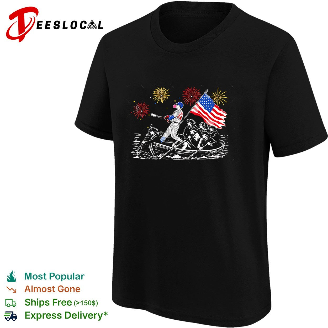 PCA Chicago Cubs Crossing The Delaware 4th of July shirt