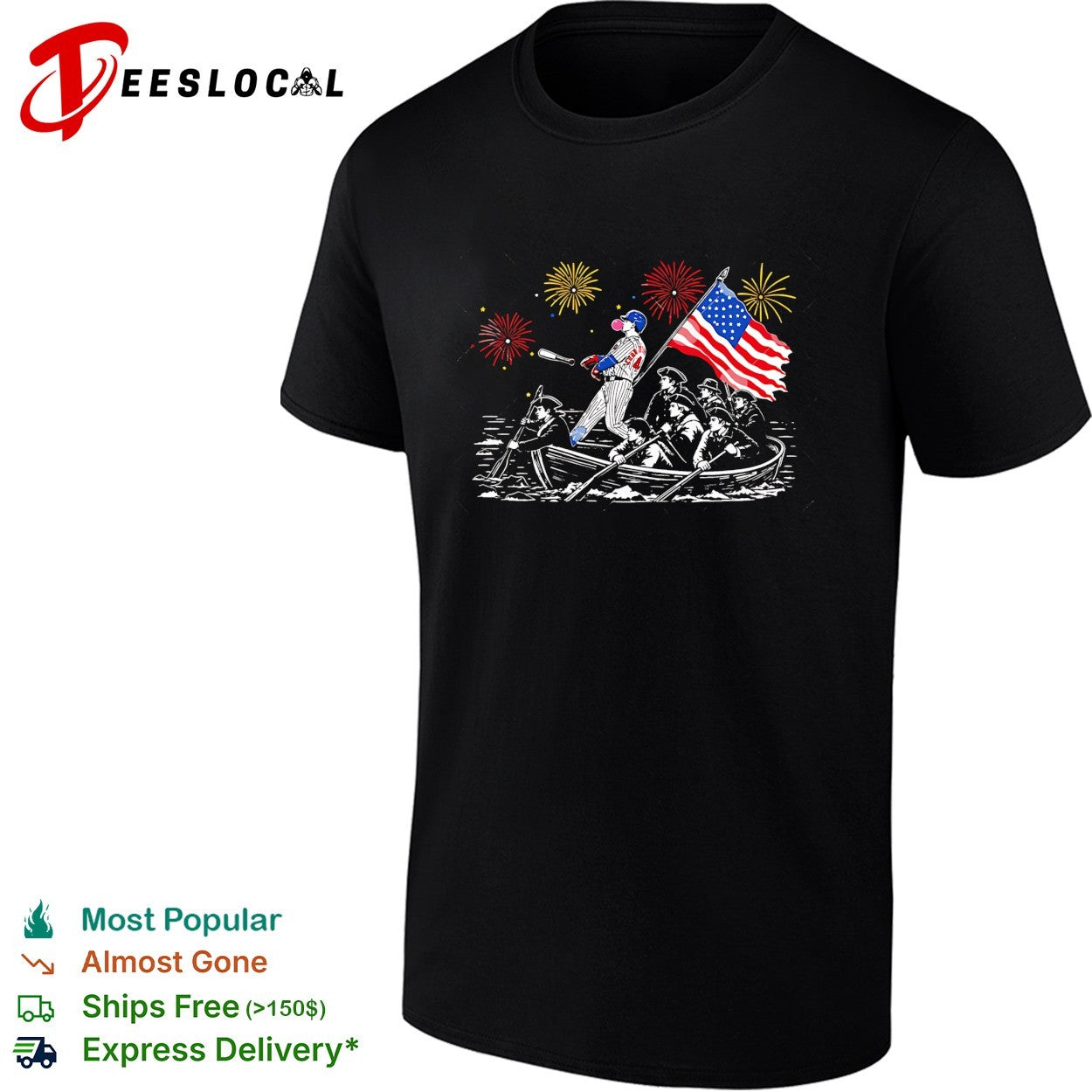 PCA Chicago Cubs Crossing The Delaware 4th of July shirt