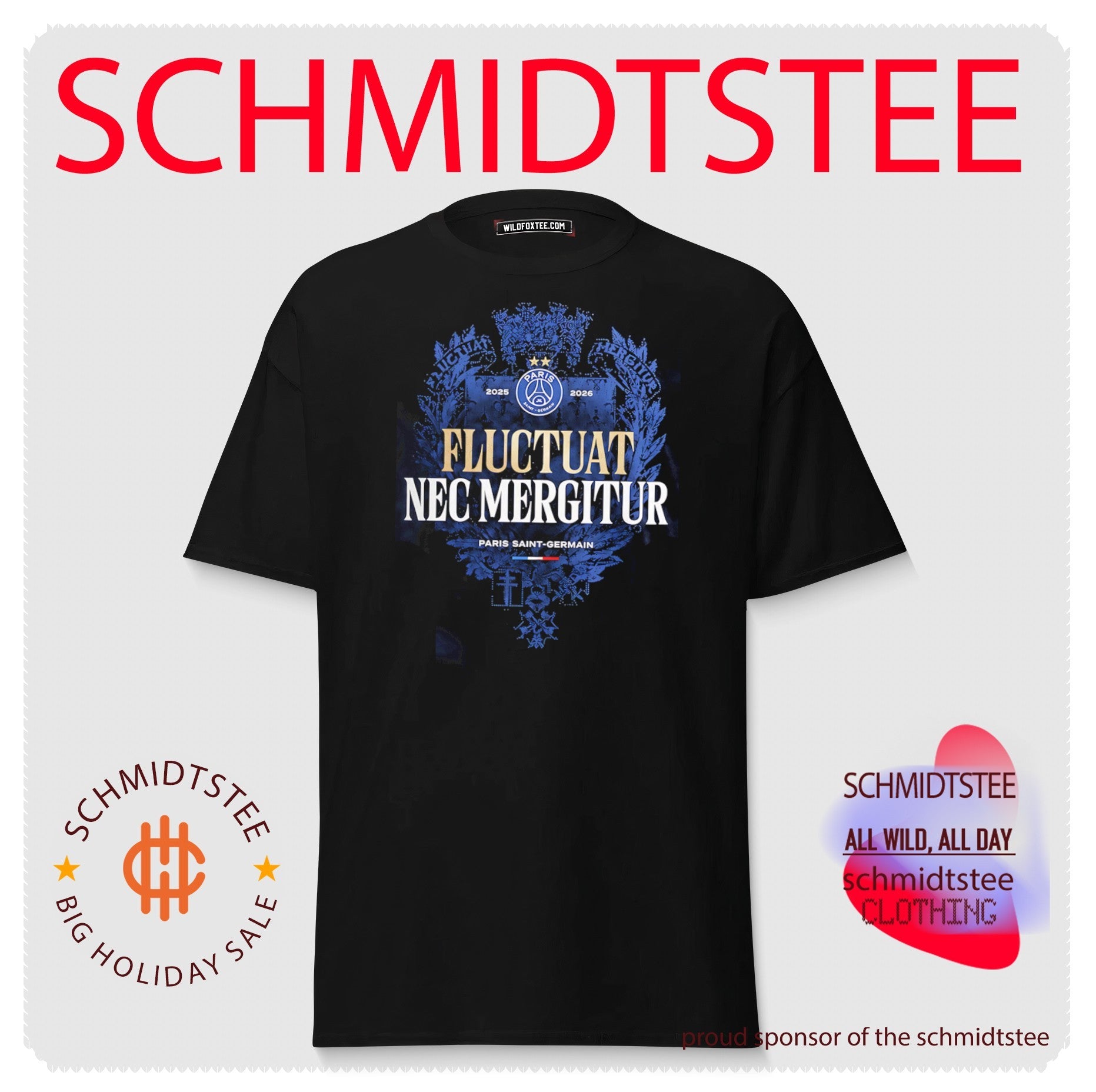 PSG 2025-2026 Champions League Fluctuat Nec Mergitur T-Shirt
