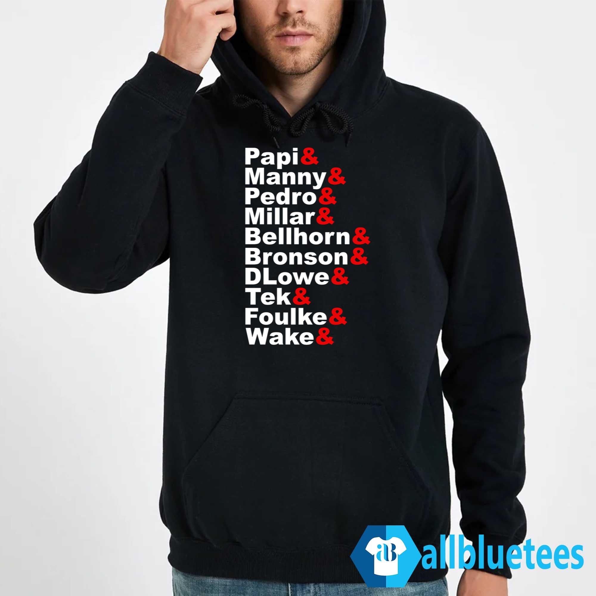 Papi Manny Pedro Millar Bellhorn Bronson DLowe Tek Foulke Wake Shirt