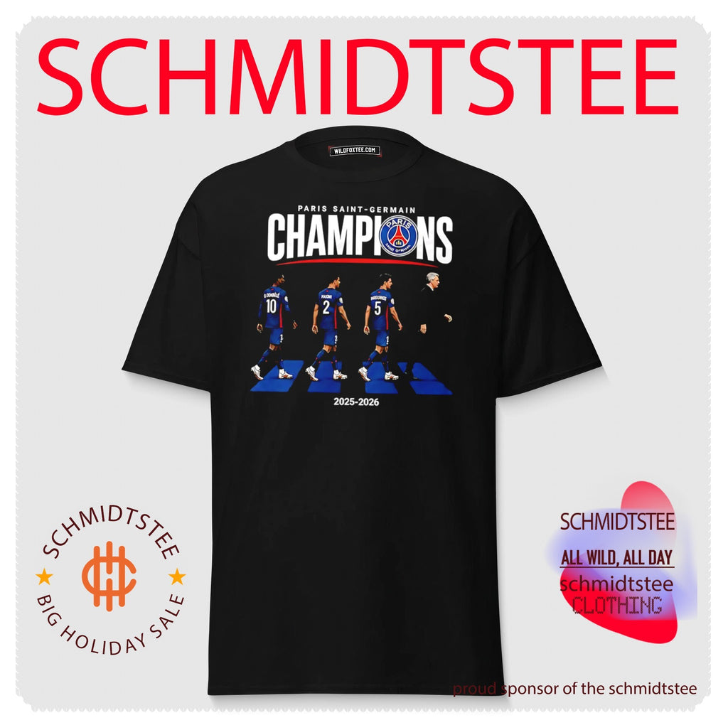 Paris Saint-Germain 2025-2026 Champions League Winners Abbey Road shirt