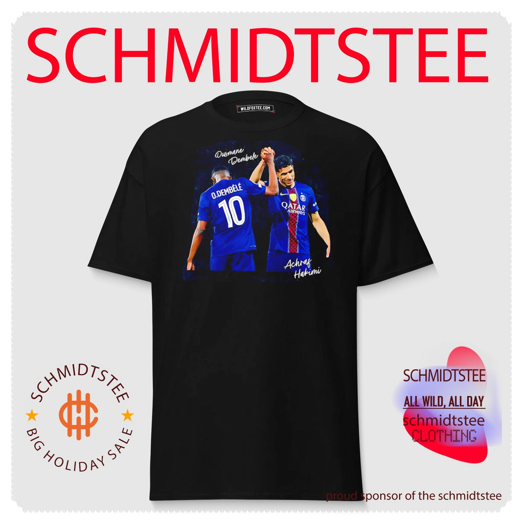 Paris Saint-Germain Achraf Hakimi and Ousmane Dembele illustration shirt