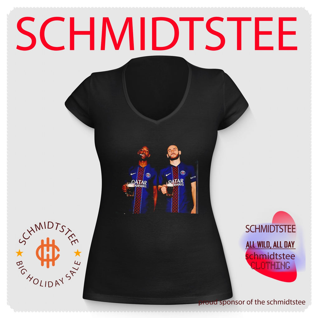 Paris Saint-Germain Khvicha Kvaratskhelia and Ousmane Dembele cool shirt