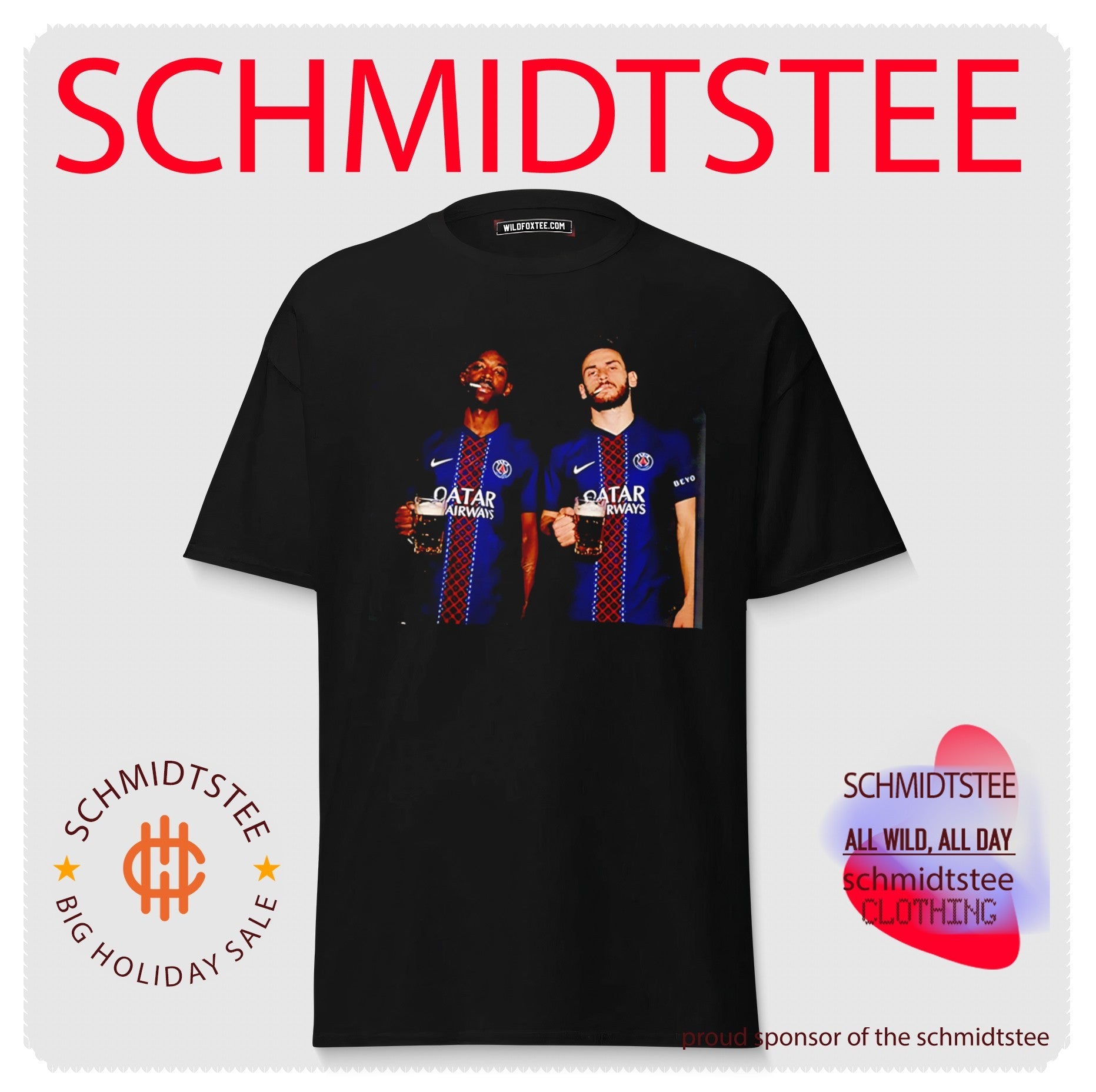 Paris Saint-Germain Khvicha Kvaratskhelia and Ousmane Dembele cool shirt