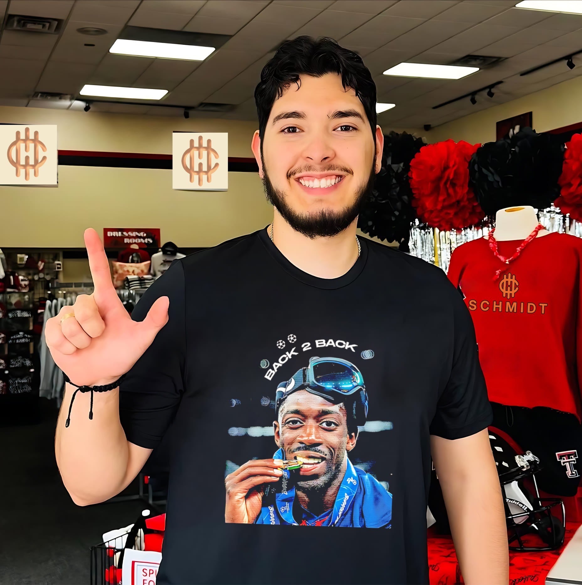 Paris Saint-Germain Ousmane Dembele back 2 back graphic shirt