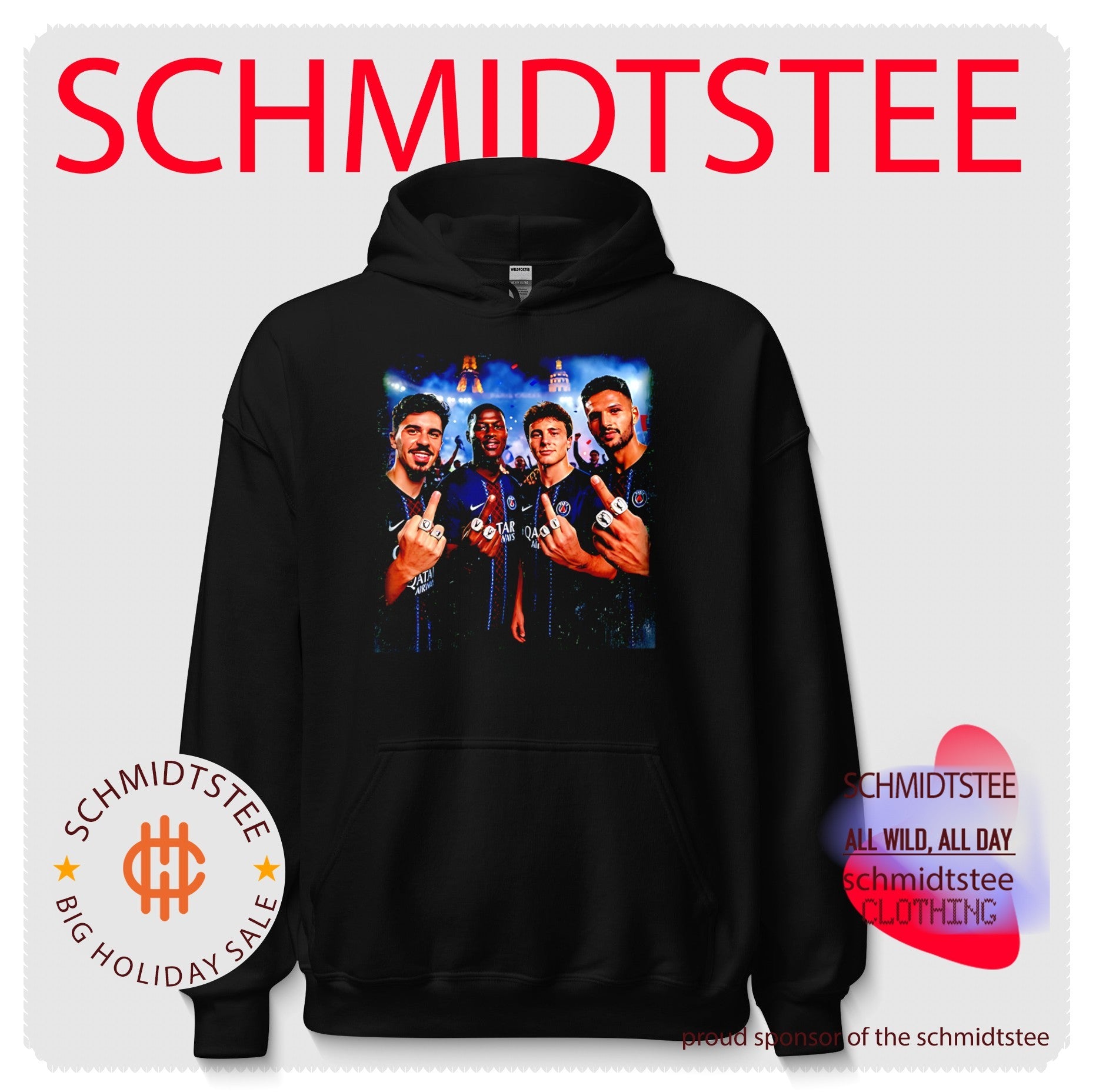 Paris Saint-Germain team member middle finger shirt