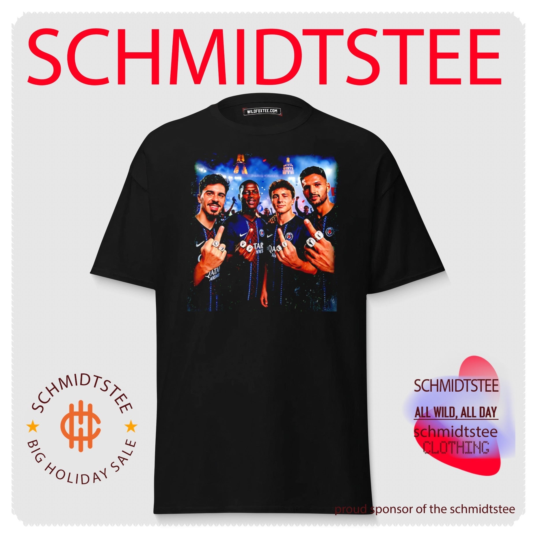 Paris Saint-Germain team member middle finger shirt