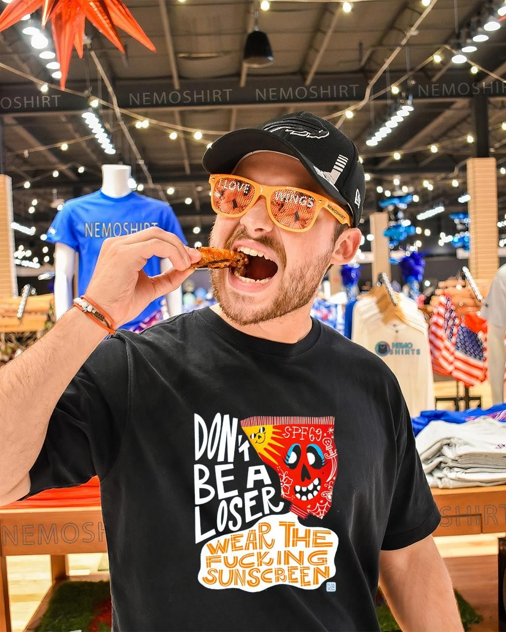 Paris weather don’t be a loser wear the fucking sunscreen shirt