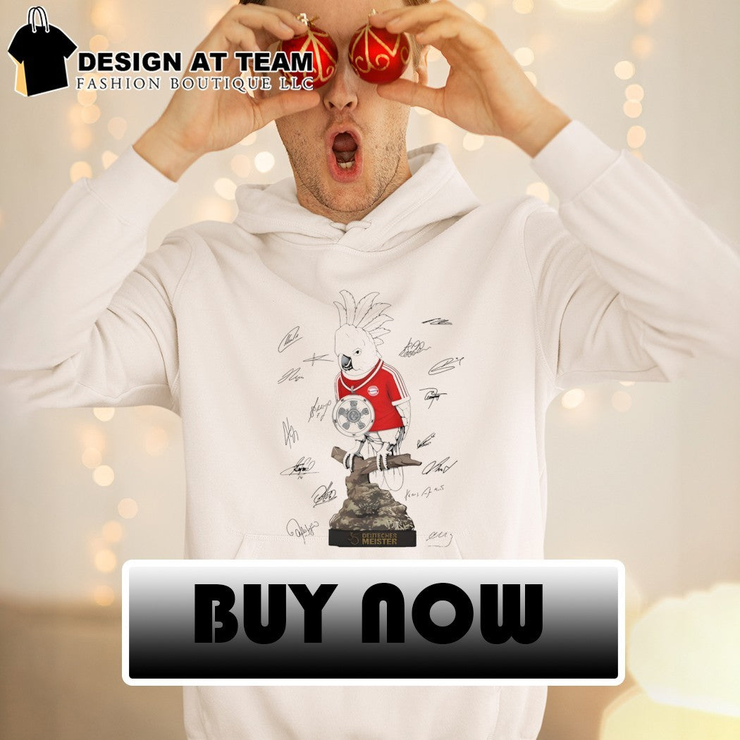 Parrot Bayern Munich FC Celebration 35 Deutscher Meister German Champions 2026 signatures shirt